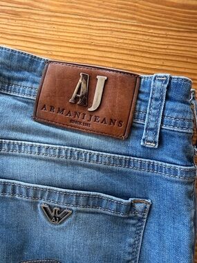 Armani Jeans Slim Straight Light Blue Denim